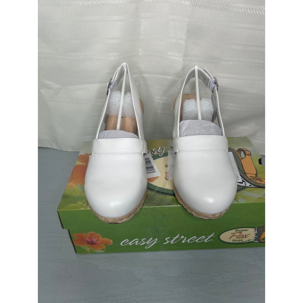Easy Street Stargaze Espadrille Wedge Sandals White Womens Size 9M - Picture 11 of 11